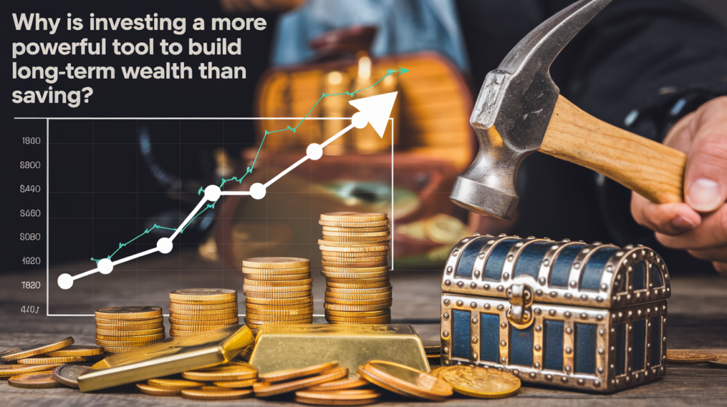 Why is investing a more powerful tool to build long-term wealth than saving?