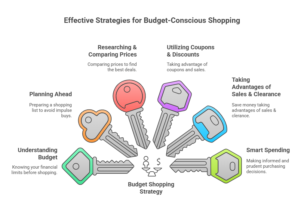 _- visual selection What can help you meet your budget while shopping for important items?